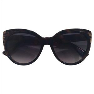 Jimmy Choo cat eye brown tortoise sunglasses